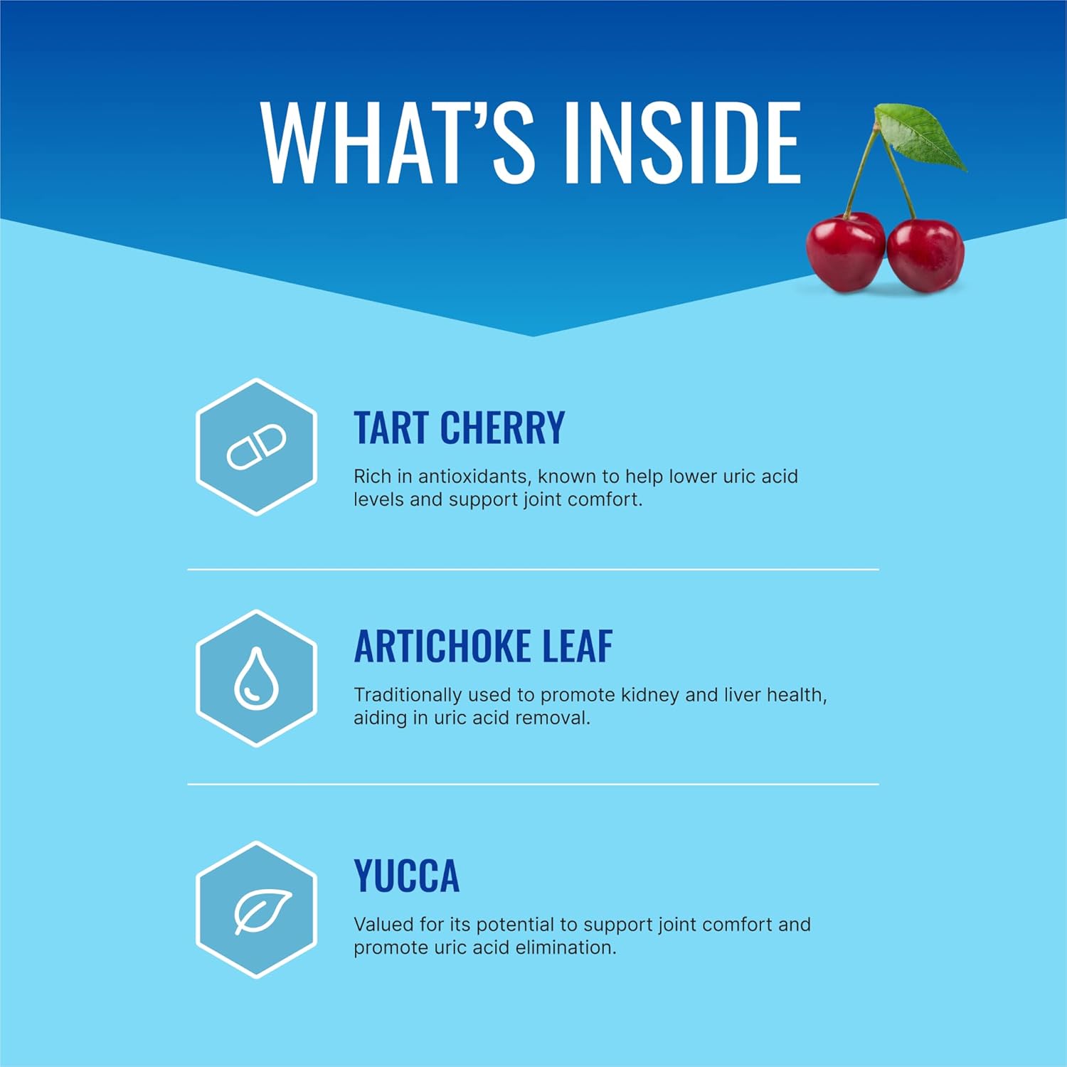 Uric Acid Flush Capsules with Folic Acid and Tart Cherry - 1 Month Supply - Approved Science®