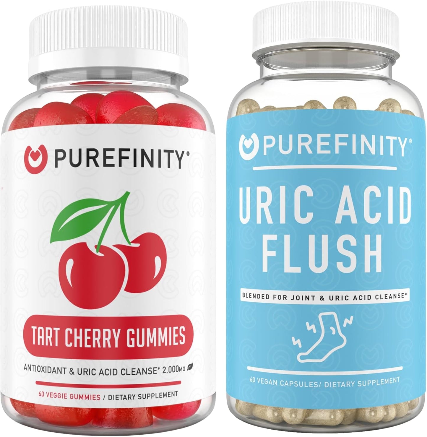 Uric Acid Flush & Cleanse Capsules with Tart Cherry Gummies for Joint Health