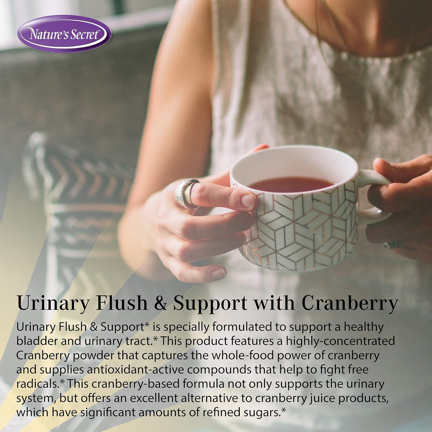 Urinary Flush & Support with Cranberry - Promotes Healthy Bladder & Urinary Tract - 8 Botanical Blends - Detox & Elimination - 60 Capsules
