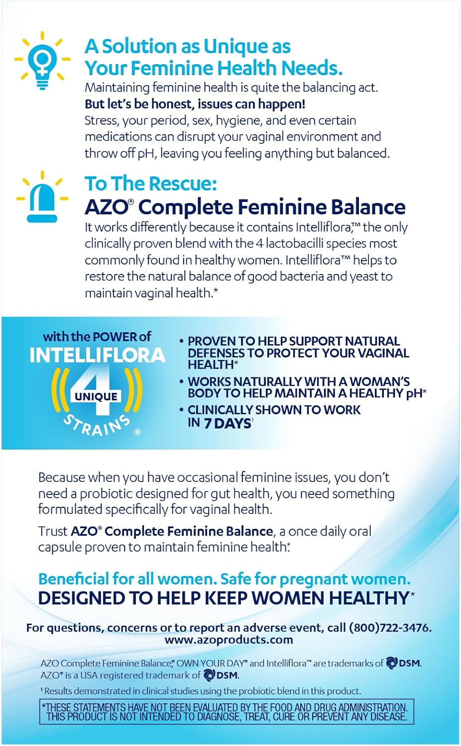 Urinary Tract Health Supplement with Cranberry PACRAN, 100 CT + Feminine Balance Probiotics, 30 Count