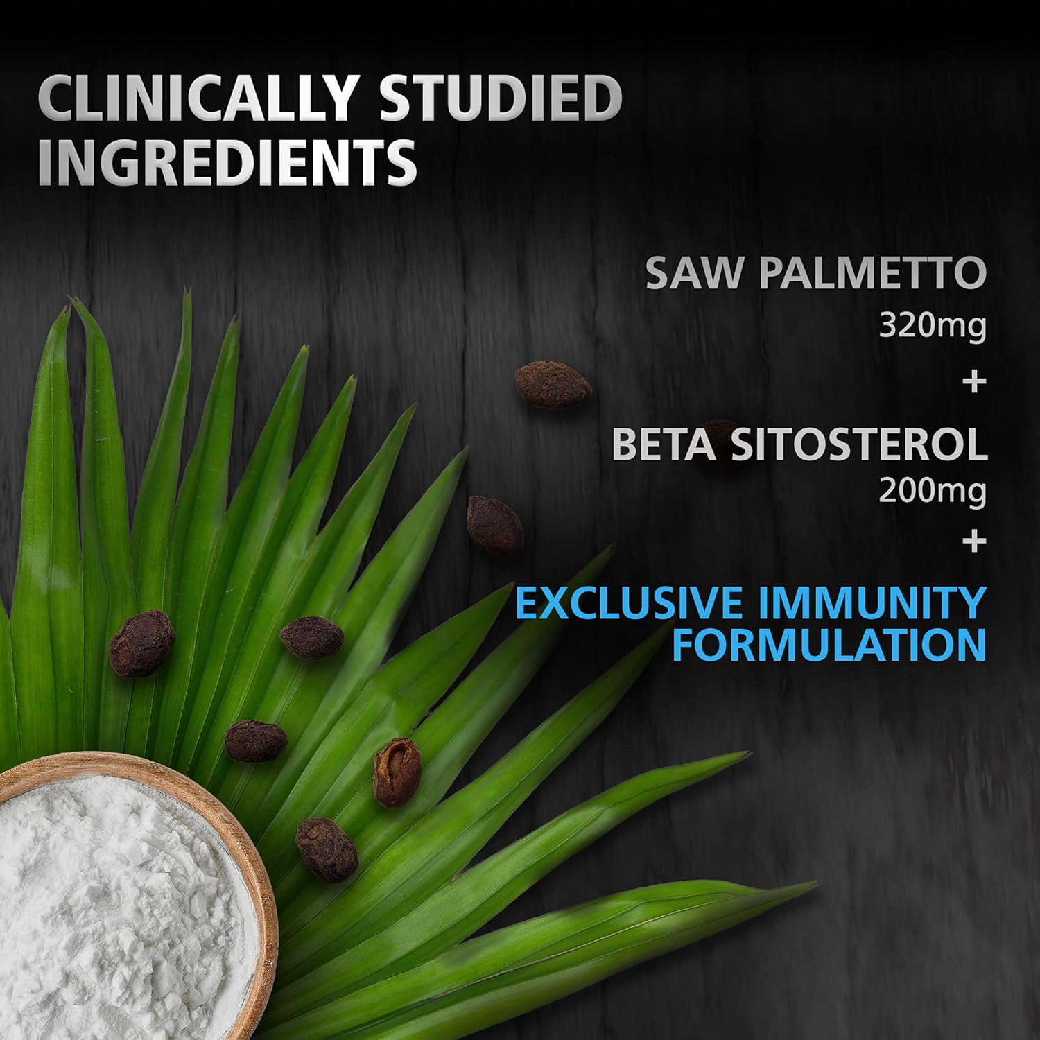 Urinozinc Prostate Plus Daily Immunity Supplement - 2 Month Supply - Saw Palmetto & Beta Sitosterol - Prostate & Immune Health Support - 120 Count