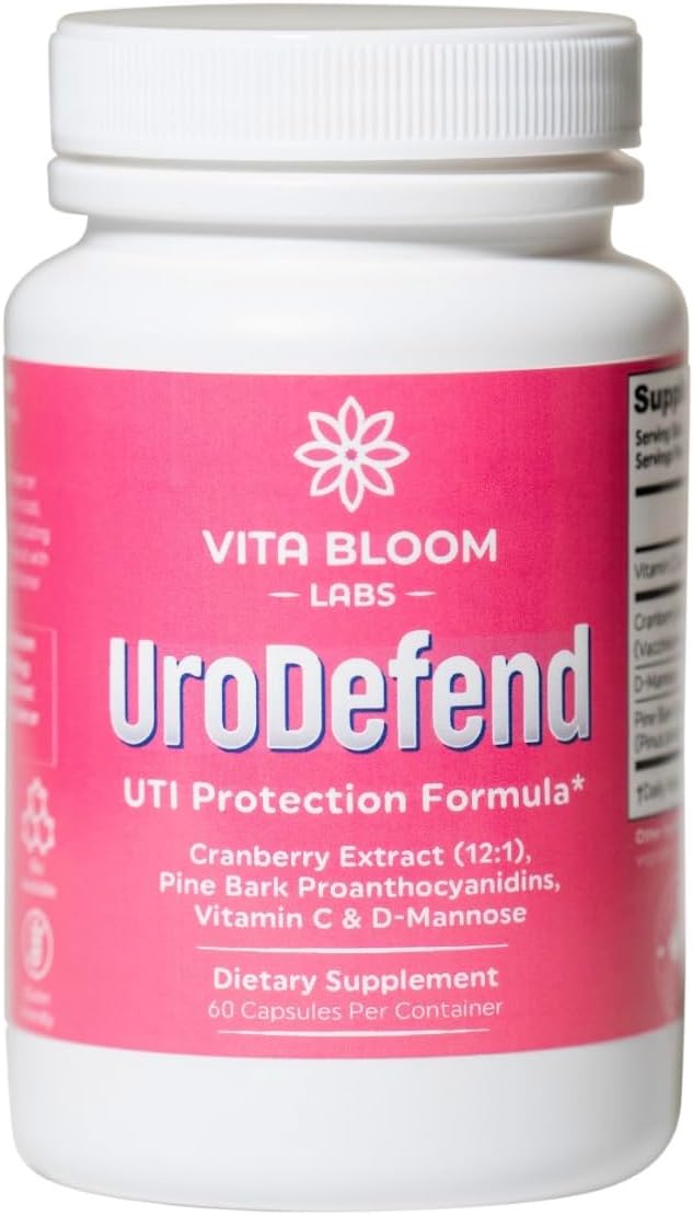 UroDefend UTI Protection Formula | Cranberry PACs | Physician Formulated | Gluten Free | 60 Capsules
