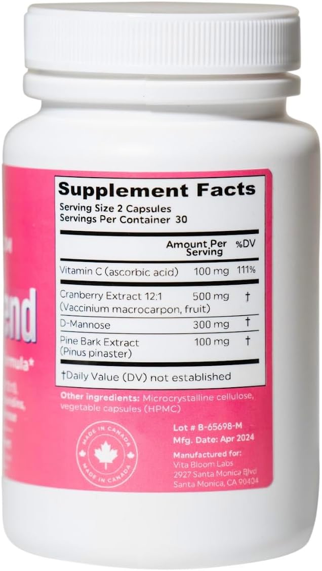 UroDefend UTI Protection Formula | Cranberry PACs | Physician Formulated | Gluten Free | 60 Capsules