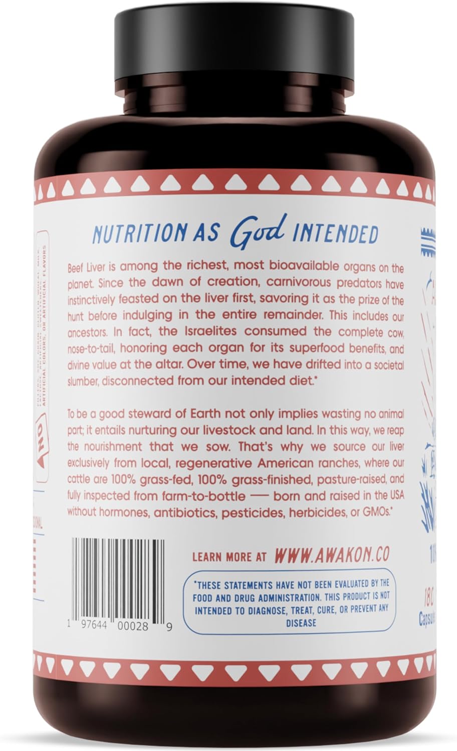 USA Grass Fed Beef Liver Capsules | Non GMO & Hormone Free | Immunity & Energy Booster | Rich in Vitamin A & B-12 | Freeze Dried (180ct, 3000mg)