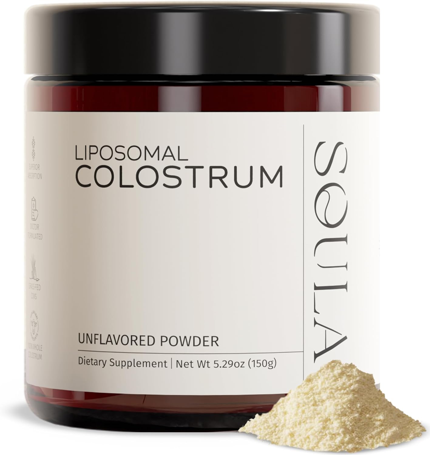 USA Grass-Fed Liposomal Colostrum Powder for Gut Health, Immune Support & Athletic Recovery - First Milking - 60 Servings