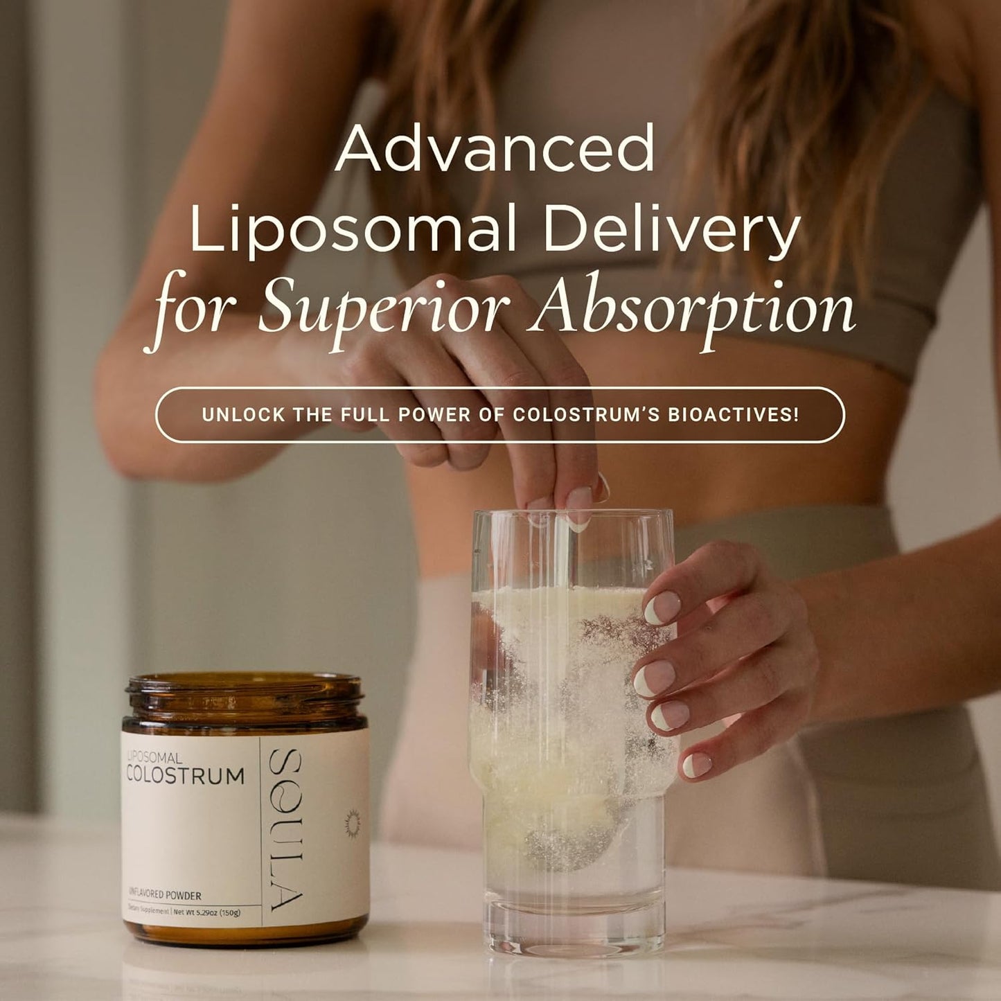 USA Grass-Fed Liposomal Colostrum Powder for Gut Health, Immune Support & Athletic Recovery - First Milking - 60 Servings
