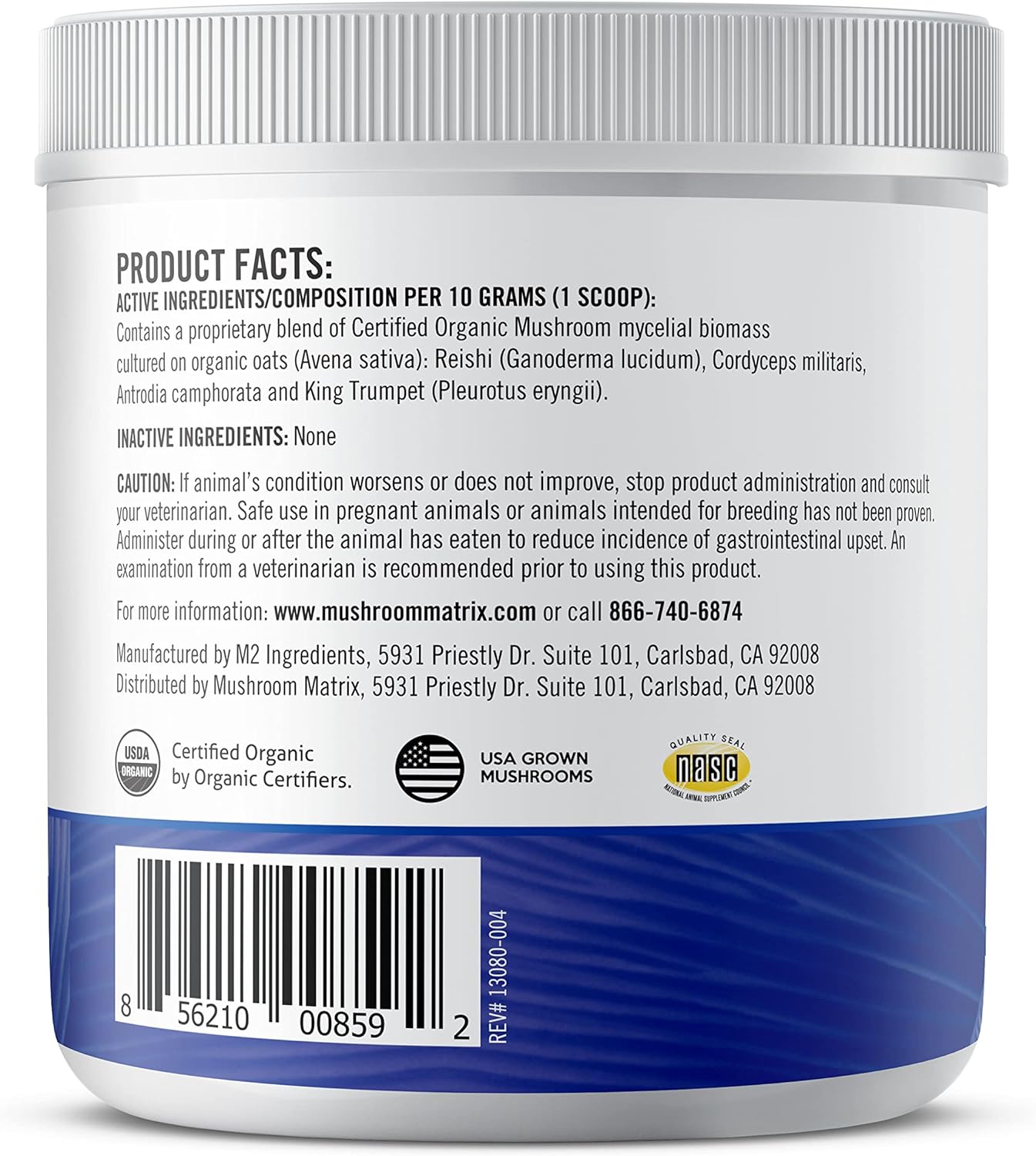 USA Grown Organic Mushroom Powder for Horses | Show Safe Equine Supplement | 300g | Wellness & Recovery Support