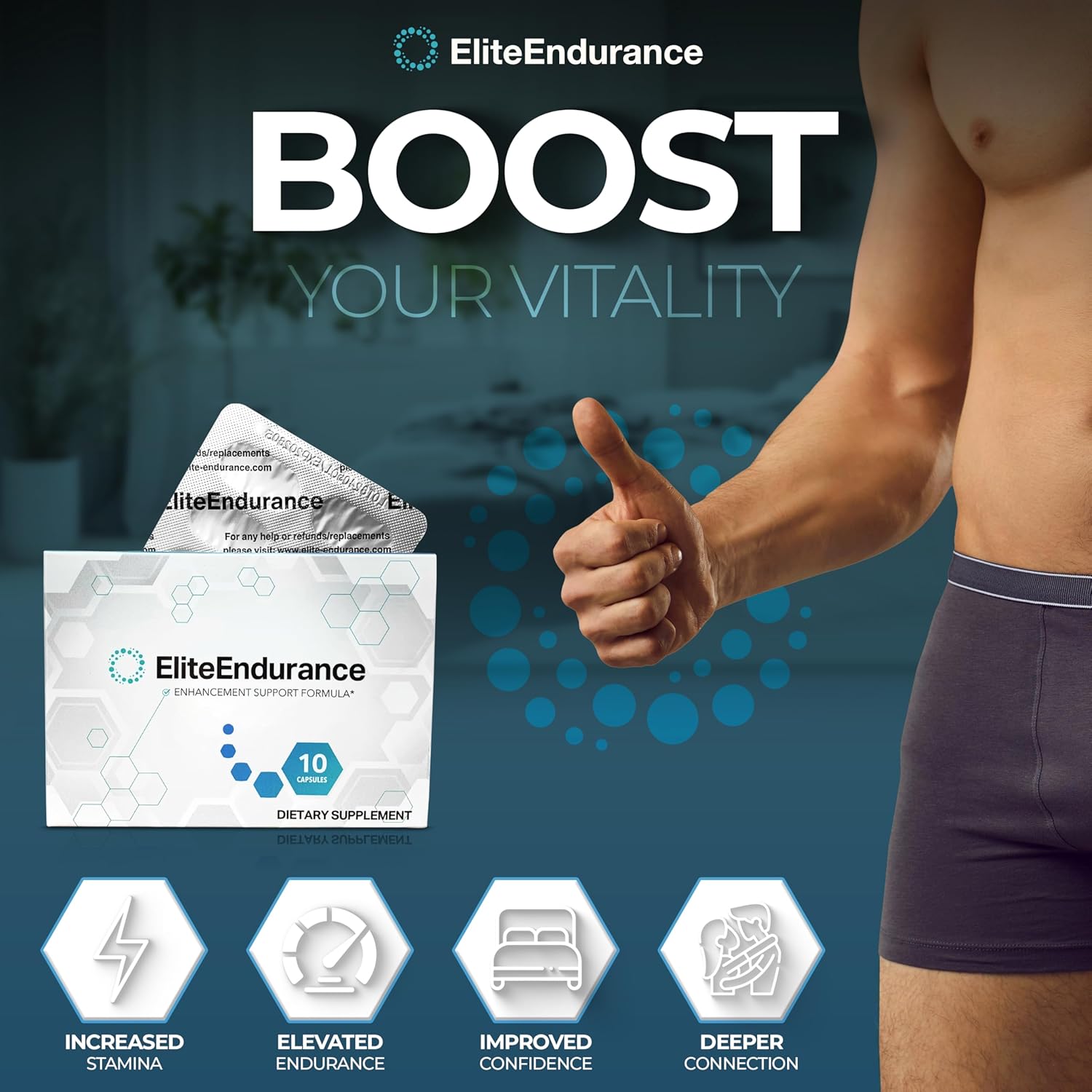 USA-Made EliteEndurance Supplement for Maximum Stamina, Energy, and Endurance