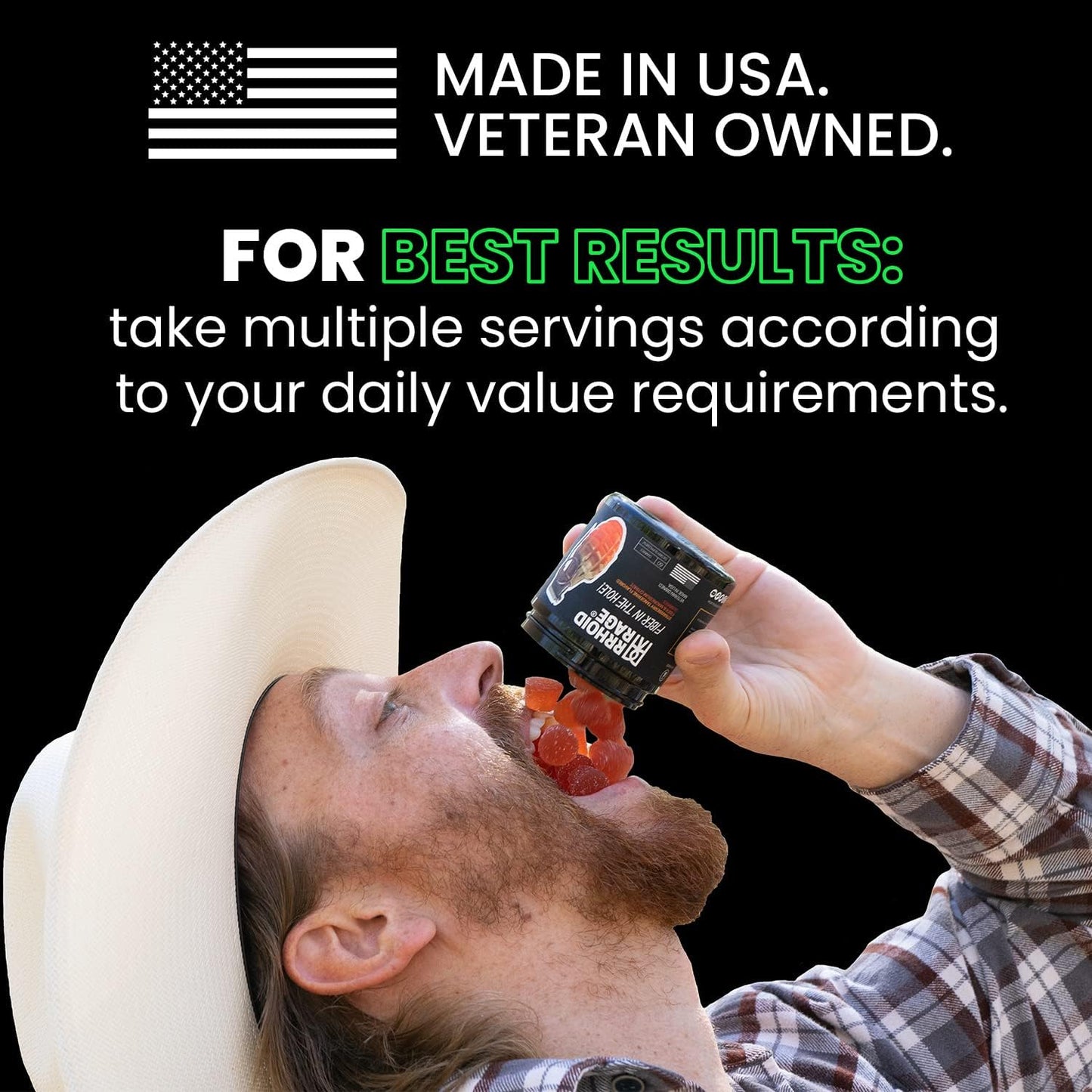 USA-Made Fiber and Magnesium Gummies for Digestive Health, Constipation Relief, Hemorrhoid Prevention - 60 ct