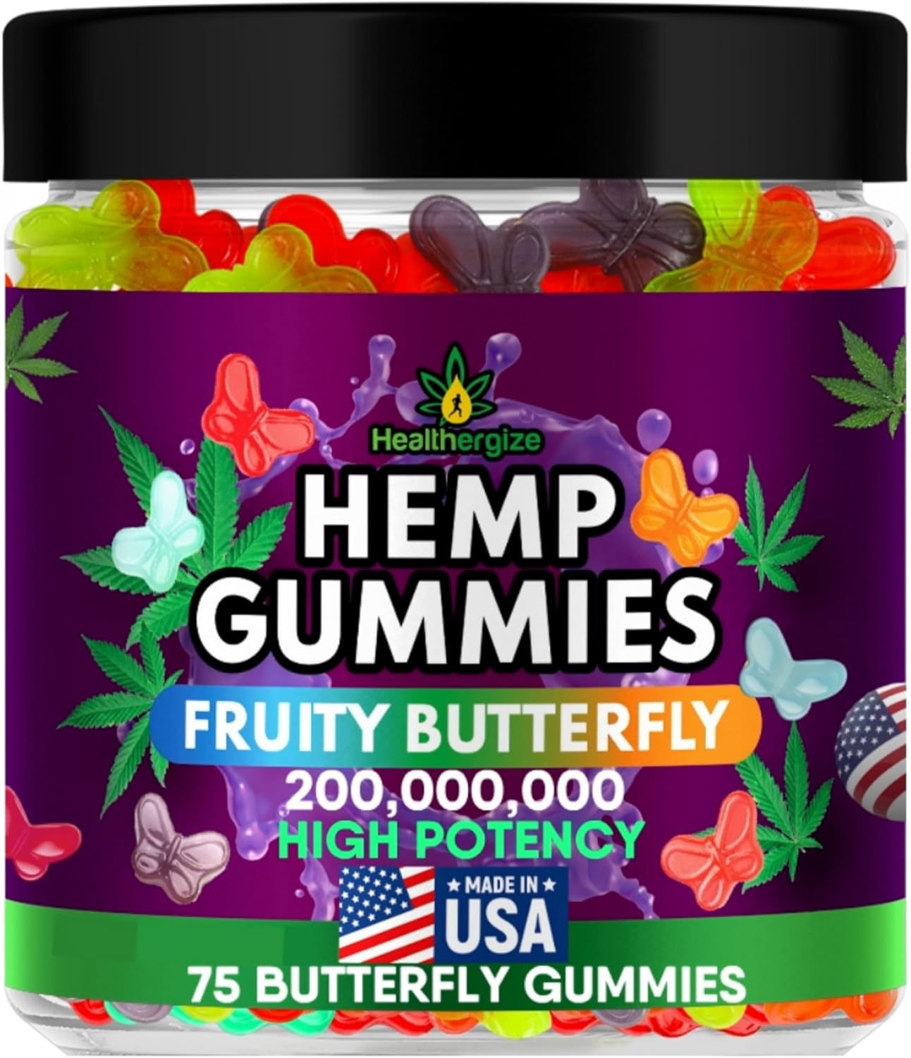 USA-Made Healthergize High Potencymetabolism boosterGummies with Omega 3 6 9 for Peaceful Relaxation and Bedtime Serenity
