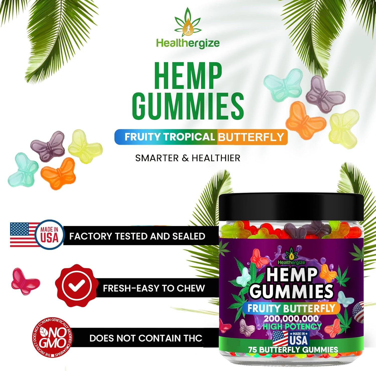USA-Made Healthergize High Potencymetabolism boosterGummies with Omega 3 6 9 for Peaceful Relaxation and Bedtime Serenity