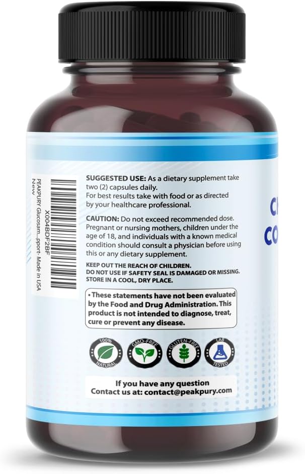 USA-Made Joint Health Support with Glucosamine, Chondroitin, MSM, Collagen & Turmeric by PEAKPURY