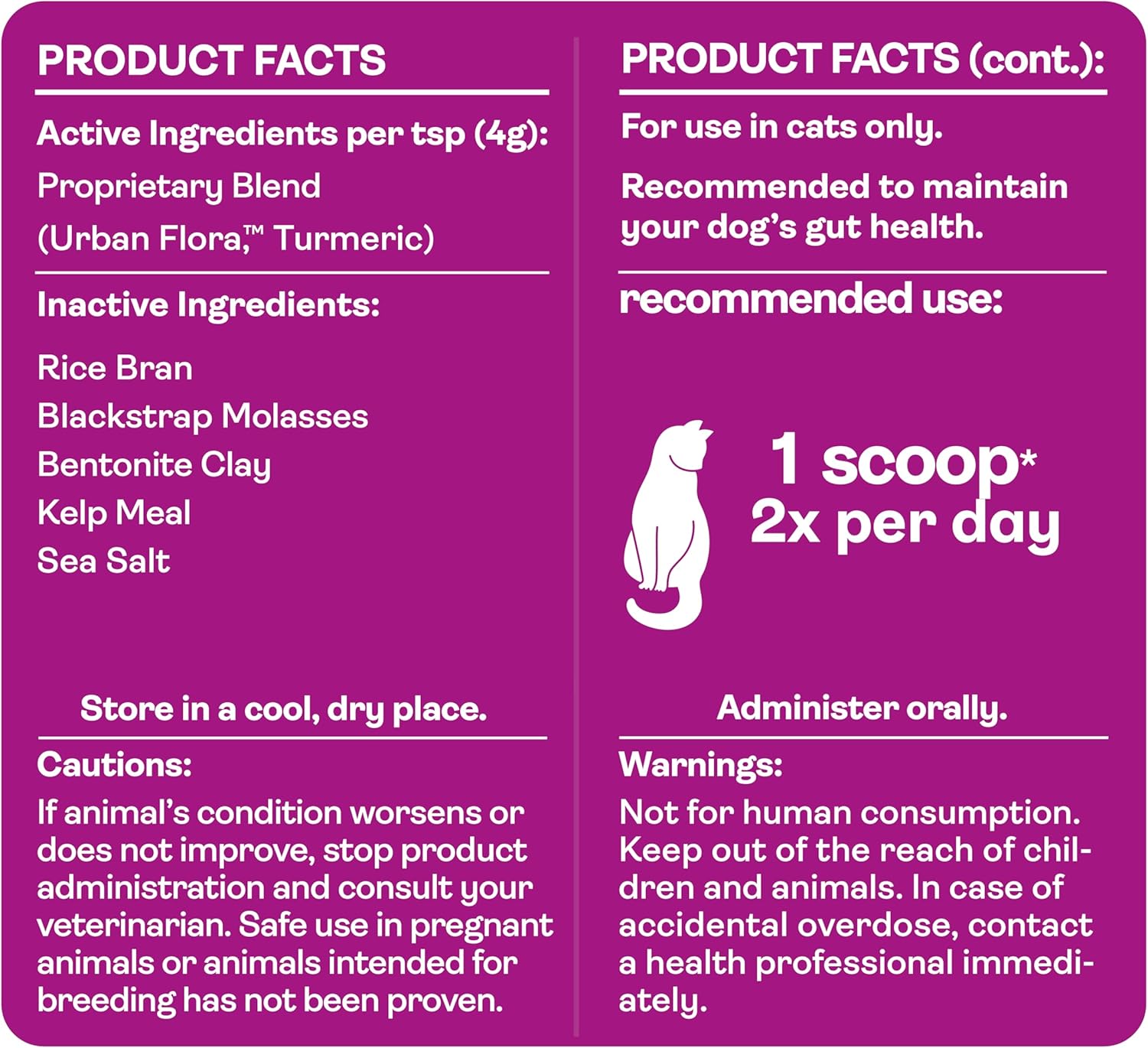 USA-Made MUTTGUT KittyGut Organic 3-in-1 Probiotic Supplement for Cats - Promotes Gut Health, Digestive Support, Diarrhea, Vomiting - 90g