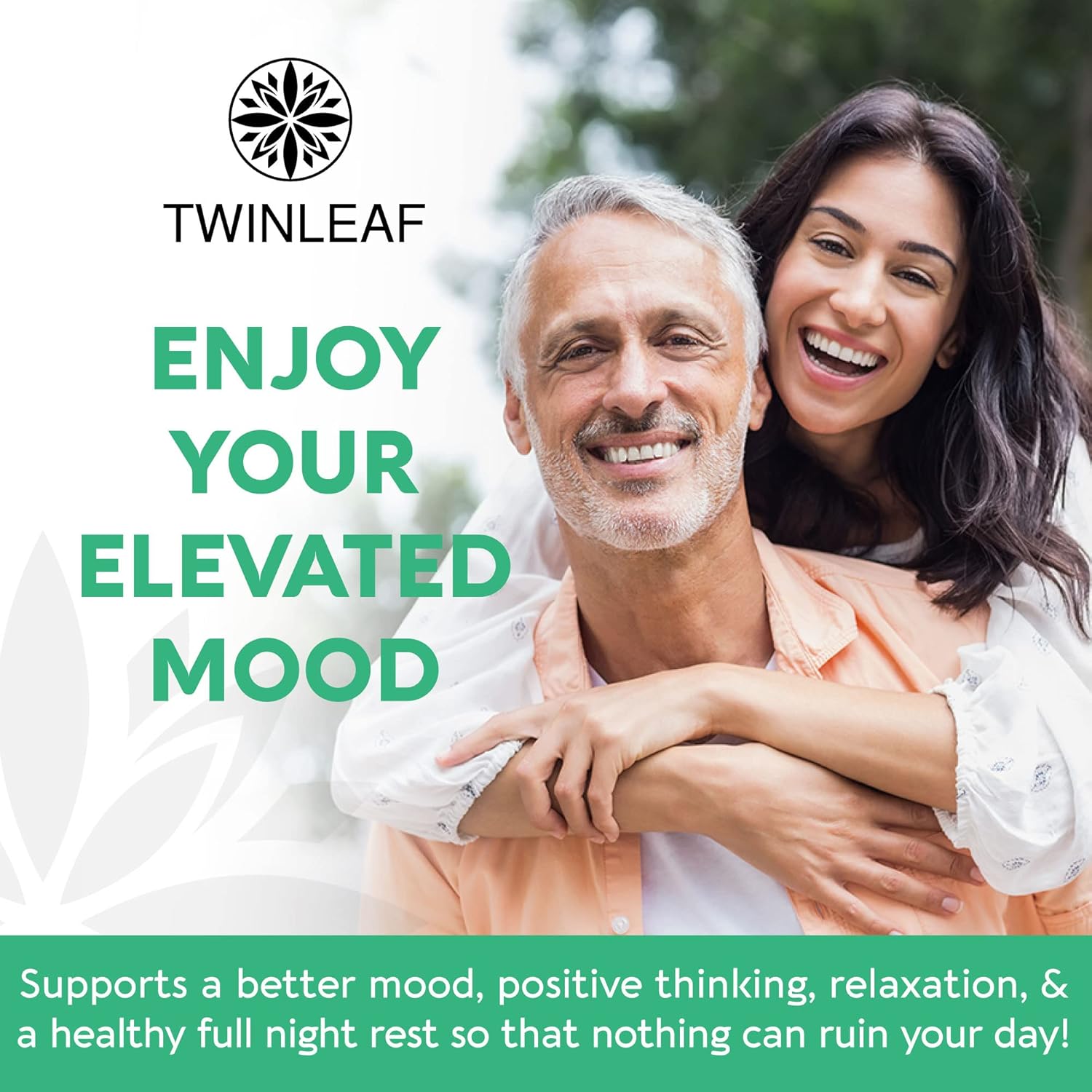 USA-Made TWINLEAF 5-HTP & L-Tryptophan Supplement - Mood Support for Men & Women - Proprietary Mood & Relaxation Formula - 60 Vegan Capsules
