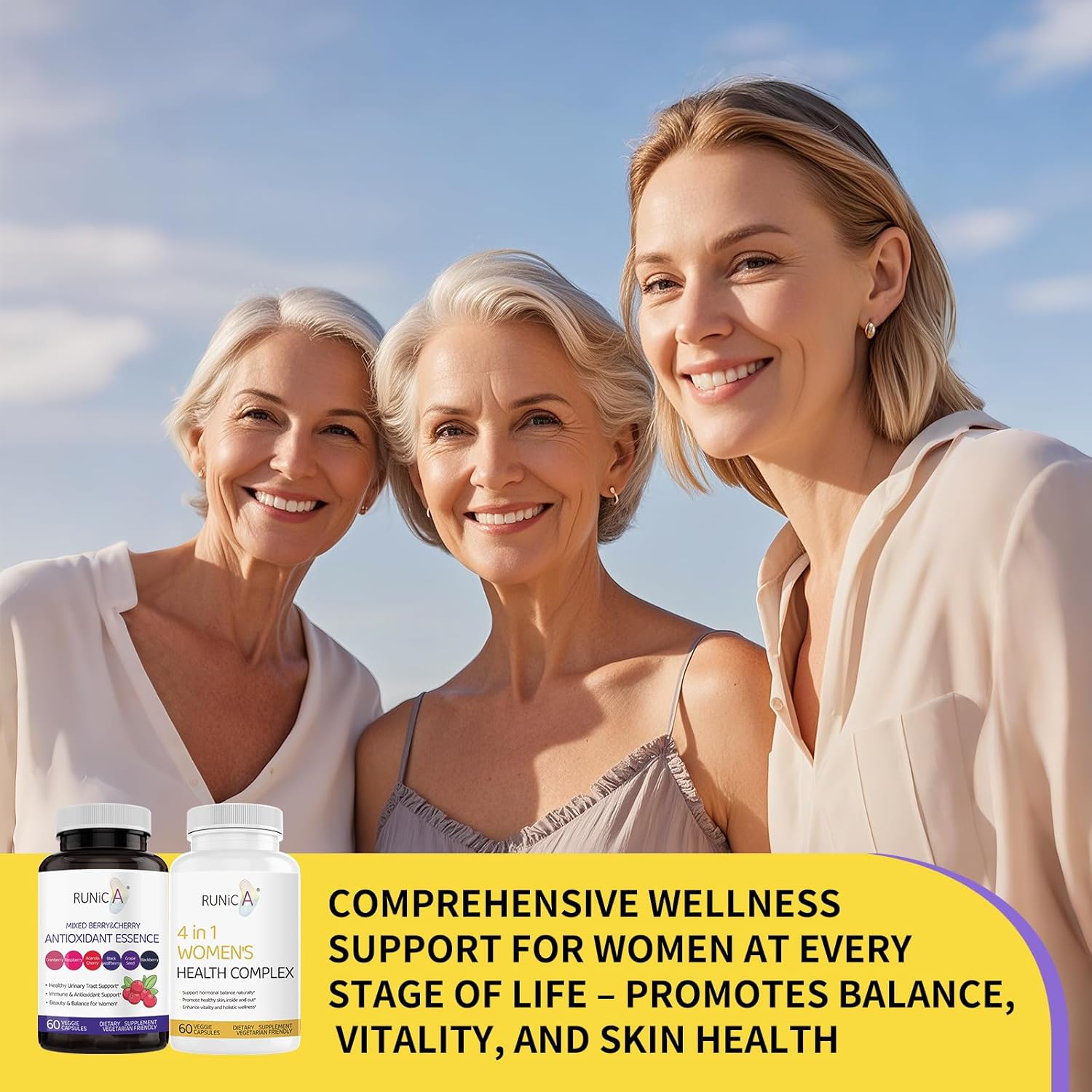 USA-Made Vegan Women's Health Complex with Antioxidants for Hormonal Balance and Immune Support