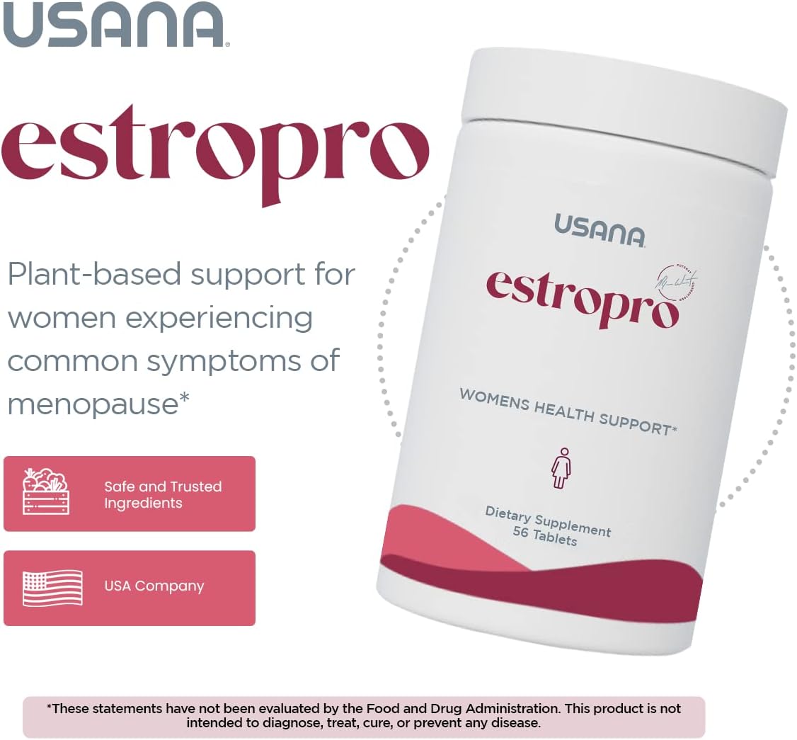 USANA EstroPro Tablets with Phytoestrogens for Menopause Symptom Relief - 28 Day Supply