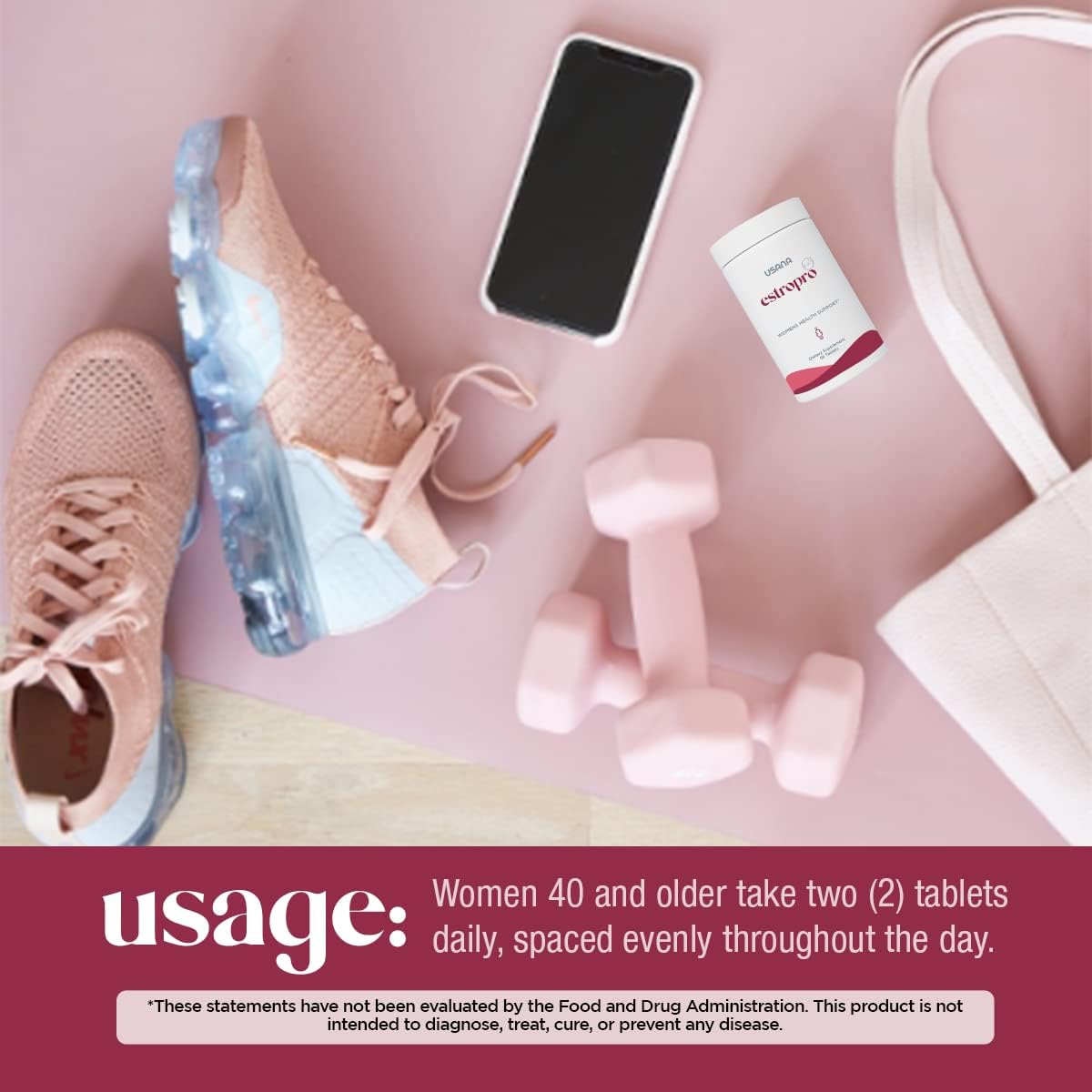 USANA EstroPro Tablets with Phytoestrogens for Menopause Symptom Relief - 28 Day Supply