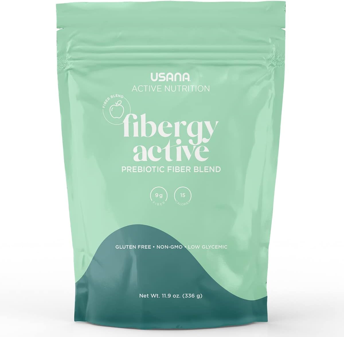 USANA Fibergy Active: Non-GMO Prebiotic Fiber for Gut Health, Gluten Free, Low Glycemic - 336g, 28 Servings