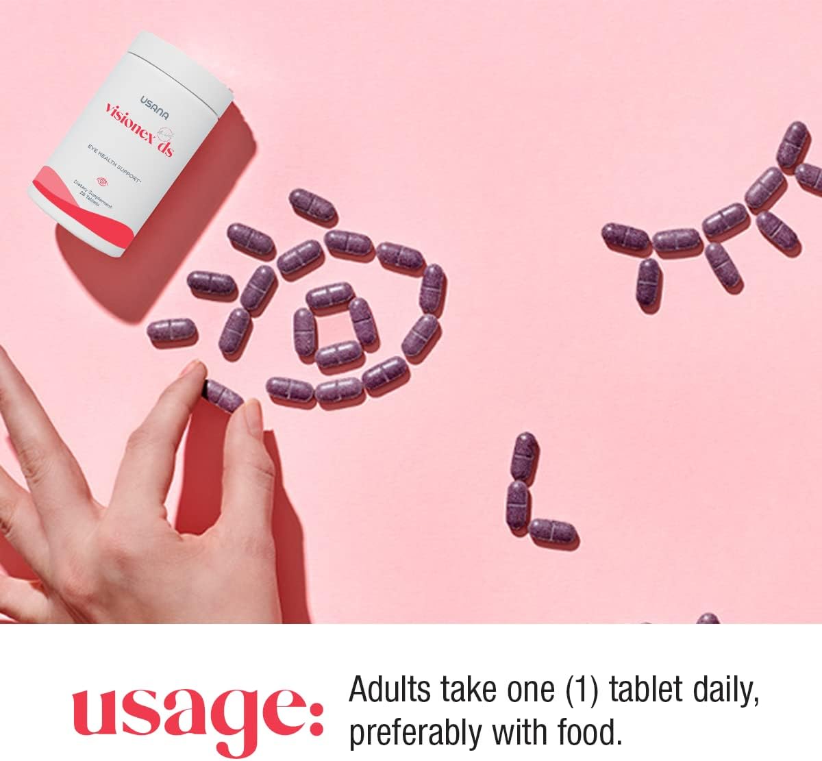 USANA Visionex DS Tablets with Lutein Zeaxanthin for Eye Health - 28 Day Supply