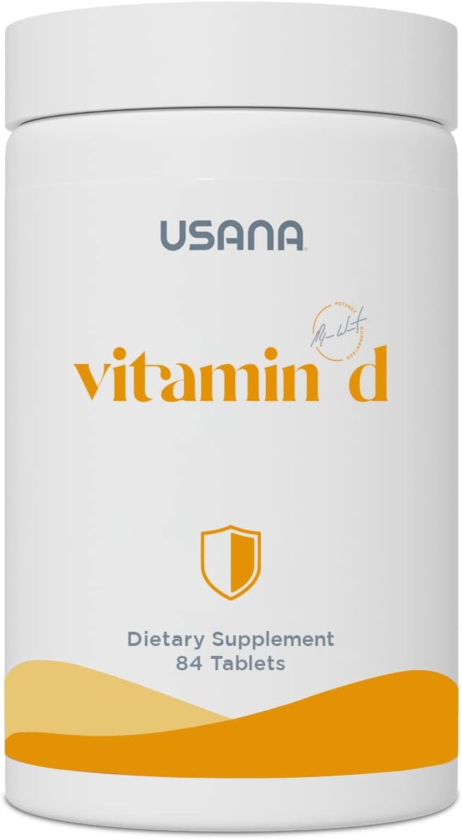 USANA Vitamin D Maximum-Strength Supplement - 2,000 IU Immune Support - 84 Tablets