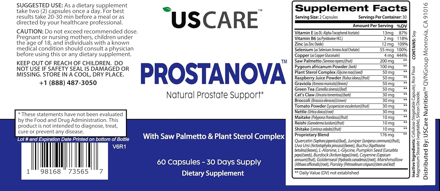 USCare Prostanova: Premium Natural Prostate Support Supplement by USCare Nutrition