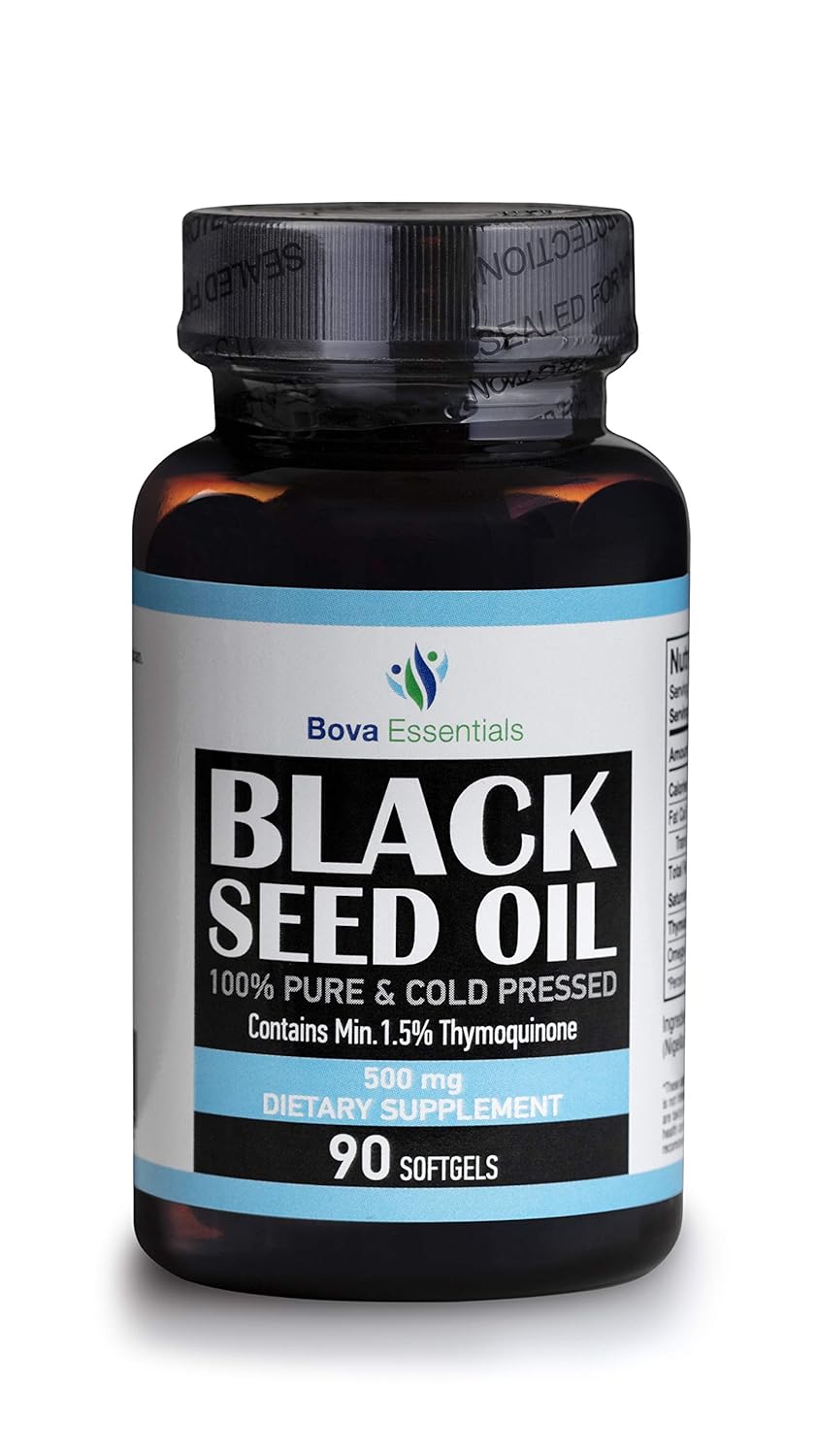 USDA Certified HalalEveryDay Organic Turkish Black Seed Oil Capsules - Cold Pressed Glass Bottle, 3X Strength Nigella Sativa with Over 1.5% Thymoquinone, Non-GMO Pure Blackseed Oil