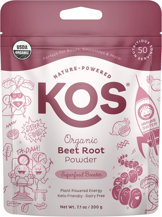 USDA Certified Organic Beet Root Powder for Stamina & Circulation - Non-GMO, Soy & Gluten-Free - 50 Servings