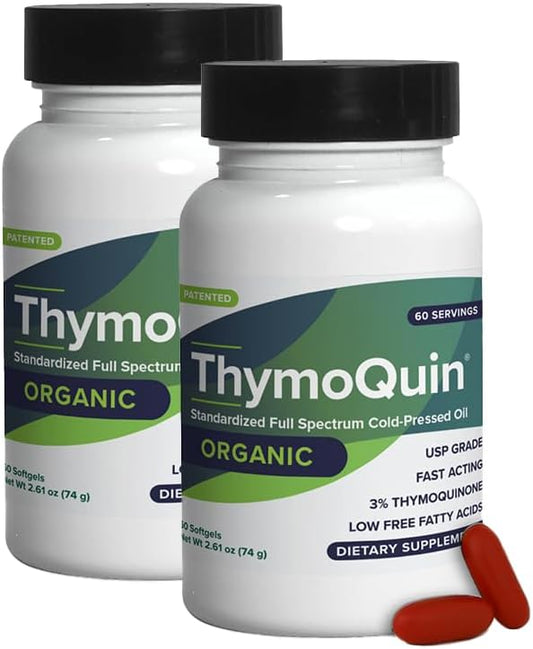 USDA Certified Organic Black Seed Oil 2 Pack | Cold-Pressed Nigella Sativa with 3% Thymoquinone | Immune, Skin, & Joint Health Support