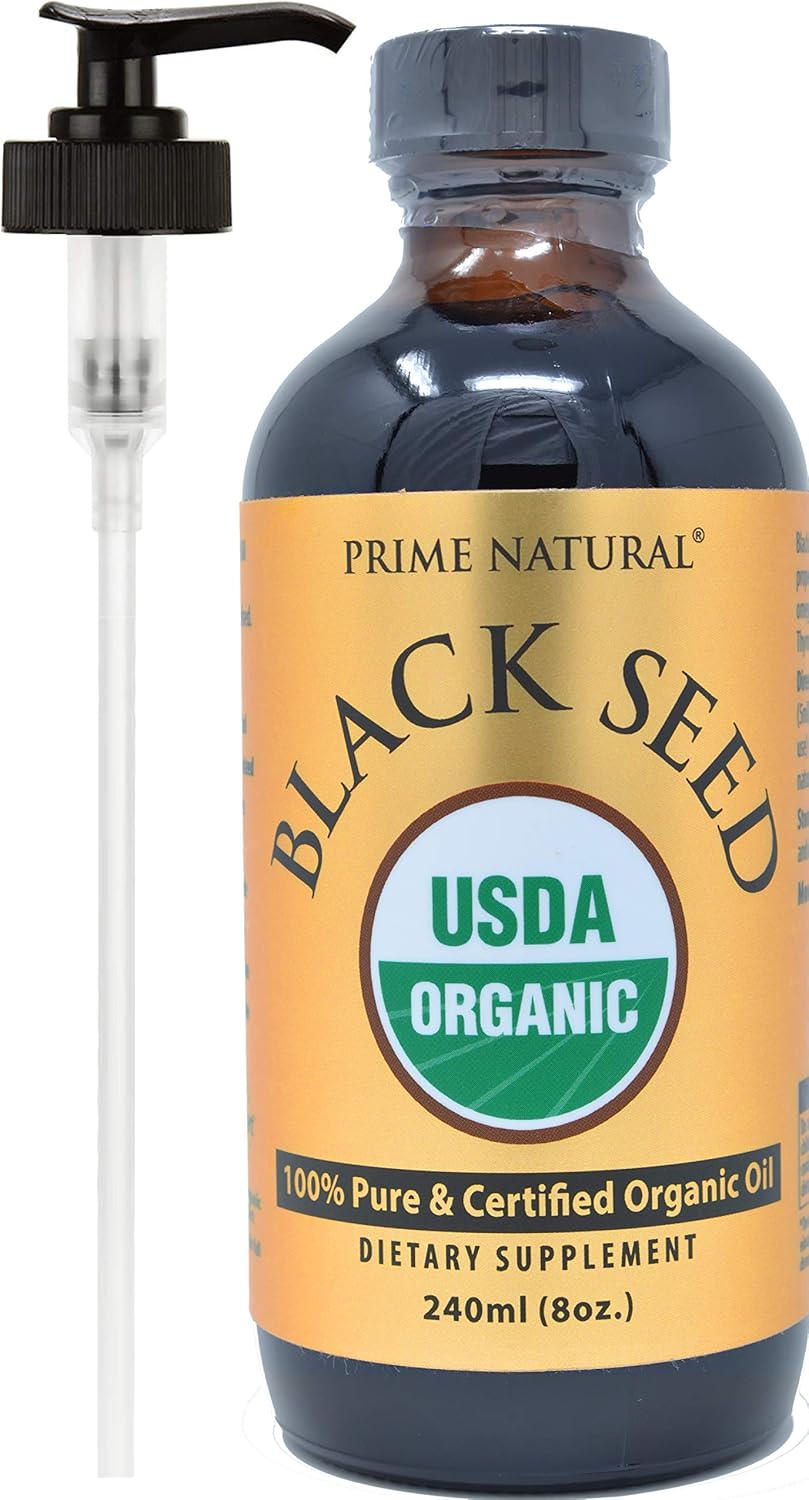 USDA Certified Organic Black Seed Oil & Castor Oil Bundle - Cold Pressed, Virgin, Unrefined - Non-GMO, Vegan, Preservative-Free
