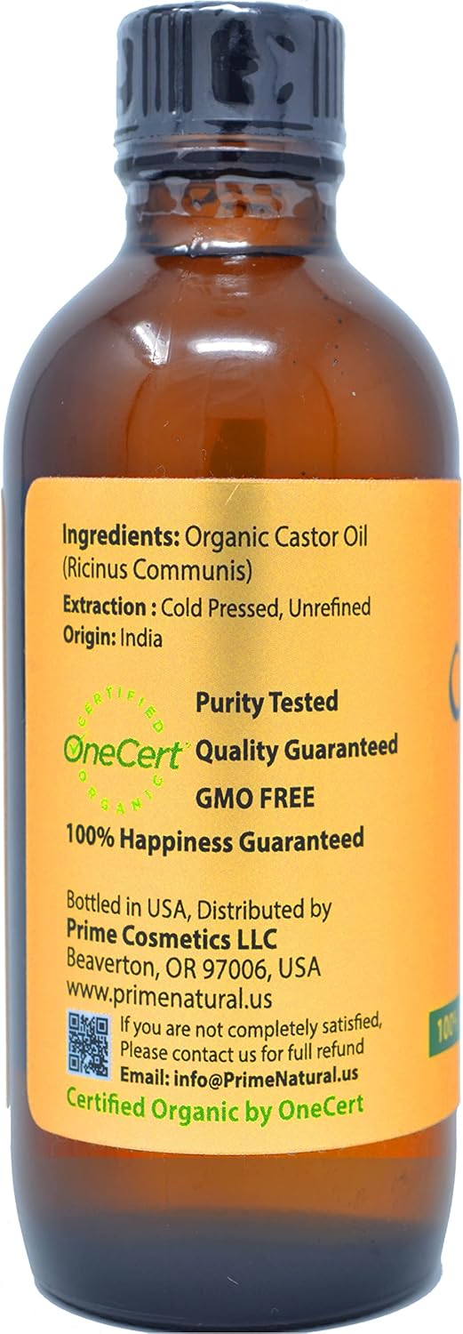 USDA Certified Organic Black Seed Oil & Castor Oil Bundle - Cold Pressed, Virgin, Unrefined - Non-GMO, Vegan, Preservative-Free