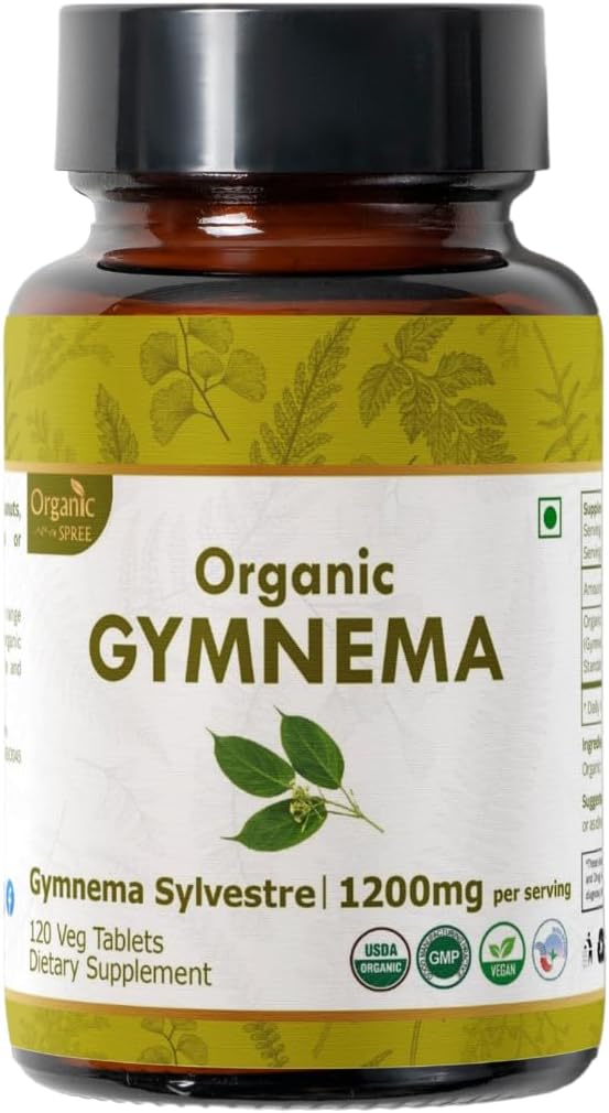 USDA Certified Organic Gymnema Sylvestre Tablets - Vegan Gymnema Supplement - 120 Tablets of Organic Spree Gymnema