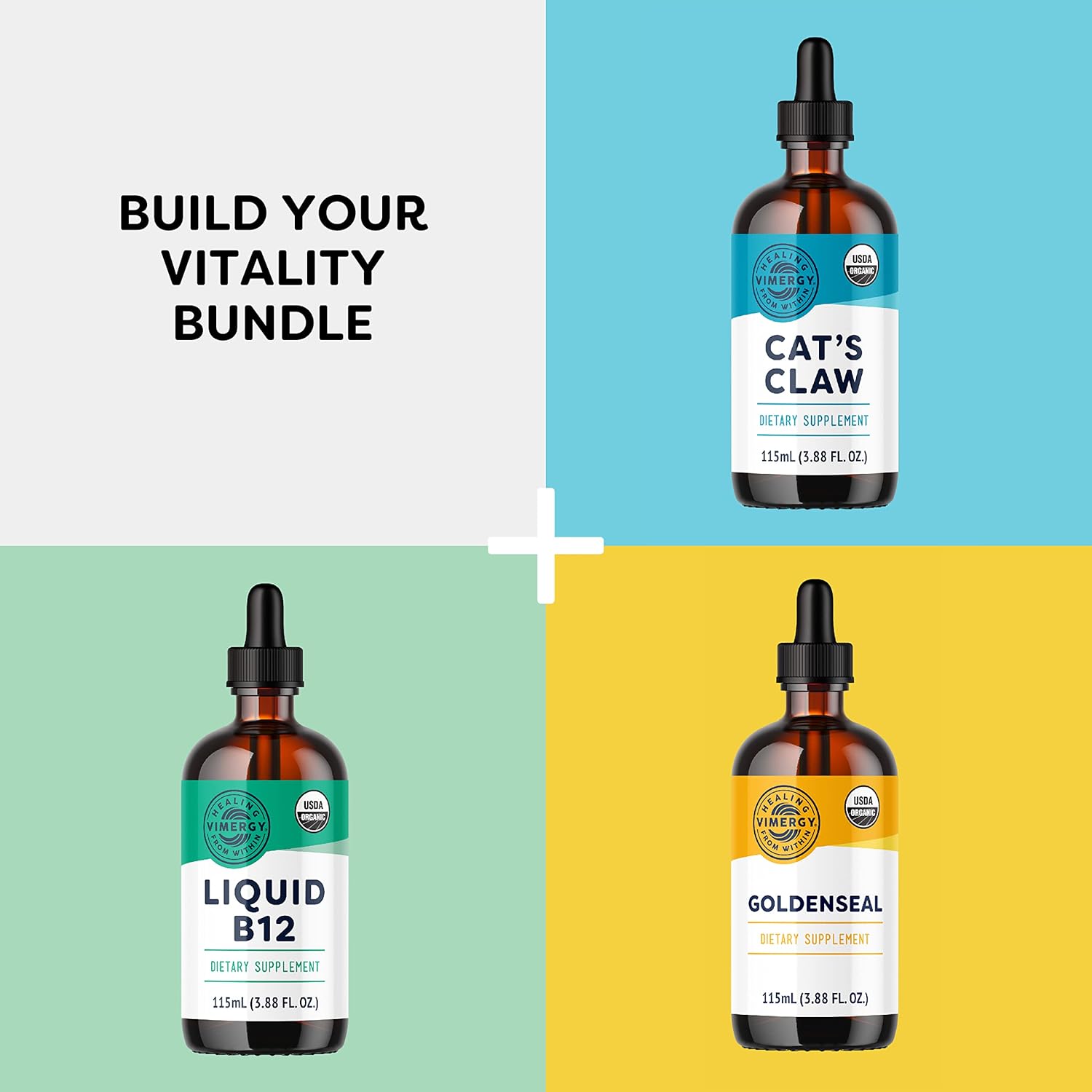 USDA Certified Organic Liquid Zinc Supplement for Immune Support - Vegan & Non-GMO - Promotes Healthy Bones & Skin - Fast-Absorbing Formula - 57 Servings