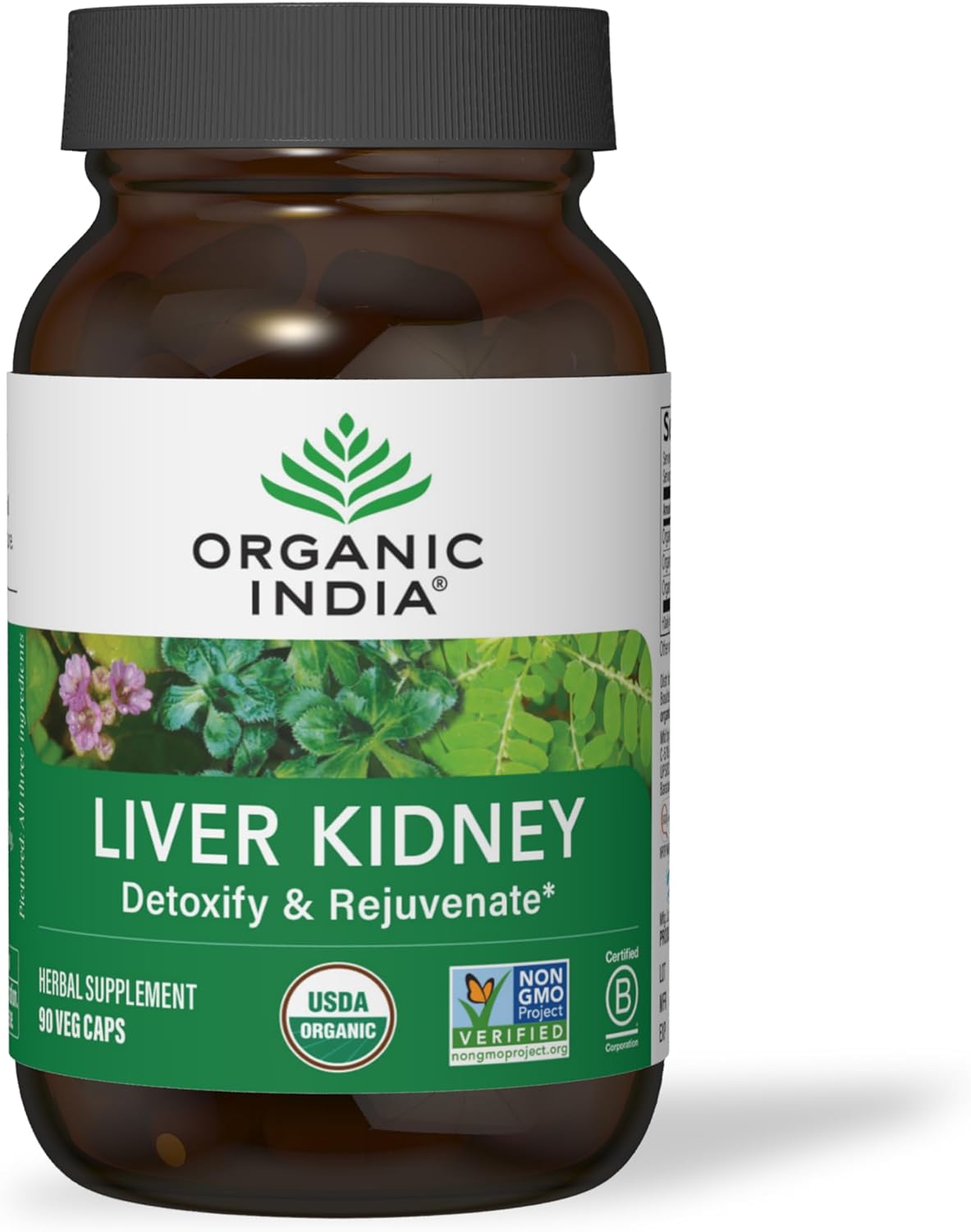 USDA Certified Organic Liver and Kidney Cleanse Detox Supplement - Supports Healthy Function, Detoxify and Rejuvenate - Vegan Herbal Capsules for Repair - Non-GMO - 90 Count