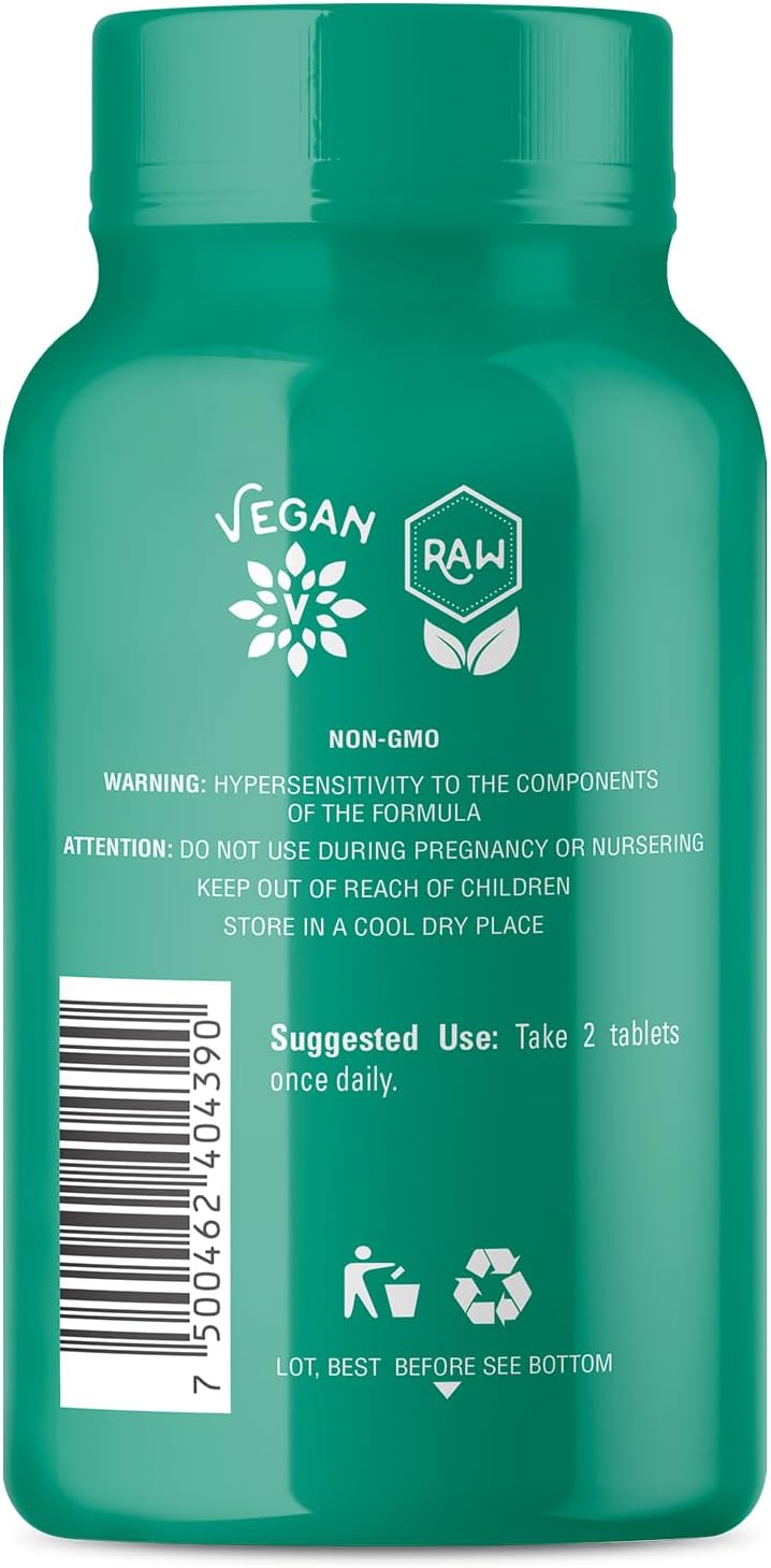 USDA Certified Organic Super Greens Tablets with Spirulina, Wheatgrass, and Moringa - 90 Tablets, 1100mg - Rich in Vitamins and Minerals - Non-GMO, Vegan Friendly