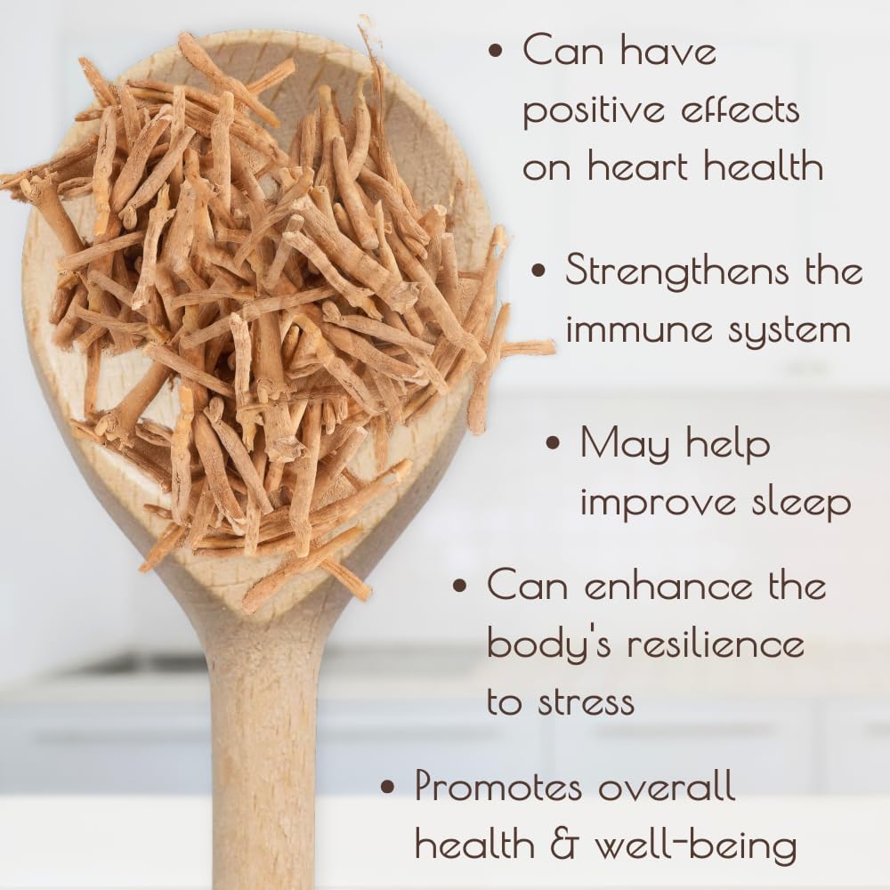 USDA Organic Ashwagandha Root 4 oz - Non-GMO Herb for Tea & Smoothies - Immunity & Digestion Support