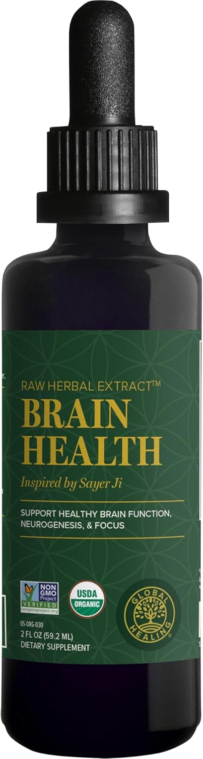 USDA Organic Brain Health Supplements for Memory & Focus - Nootropic Formula for Mental Clarity - Advanced Focus Support for Adults - 2 Fl Oz