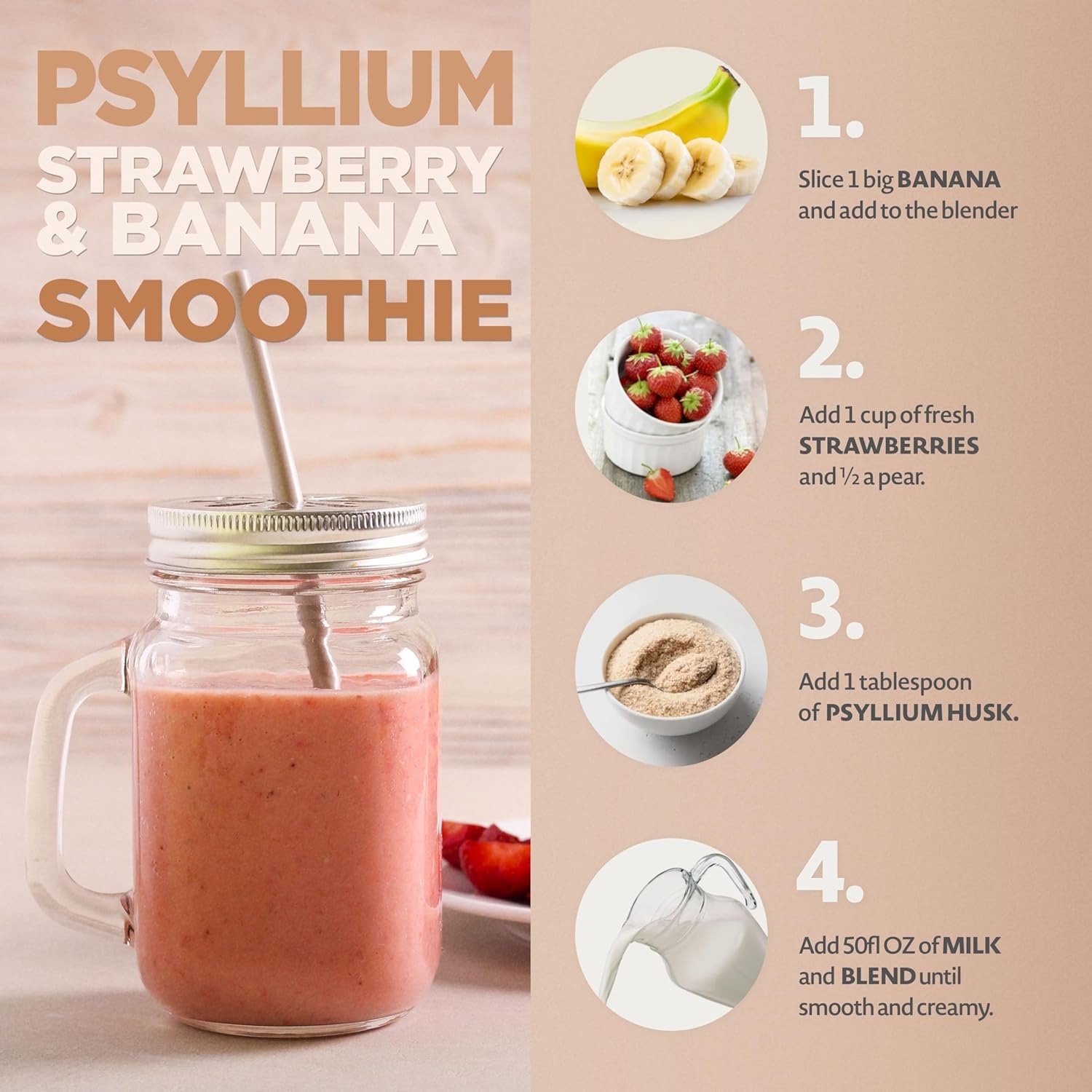 USDA Organic Certified Whole Psyllium Husk - 1.5lbs - 99% Pure Seed Husks - Fiber Supplement for Gluten Free, Keto, Paleo, Vegan Diets