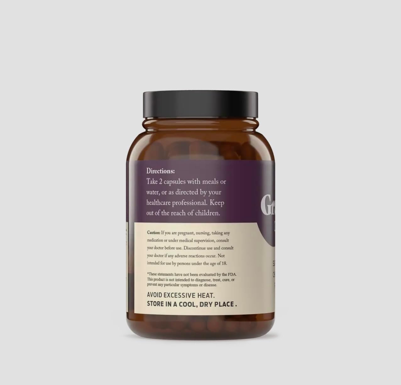 USDA Organic Grape Seed Capsules - 520MG - Promotes Healthy Circulation & Cholesterol Levels