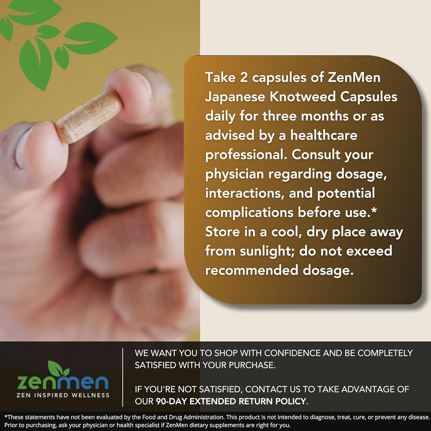 USDA Organic Japanese Knotweed Capsules - Pure Resveratrol Source - Immune System Support - 60 Capsules, Made in USA