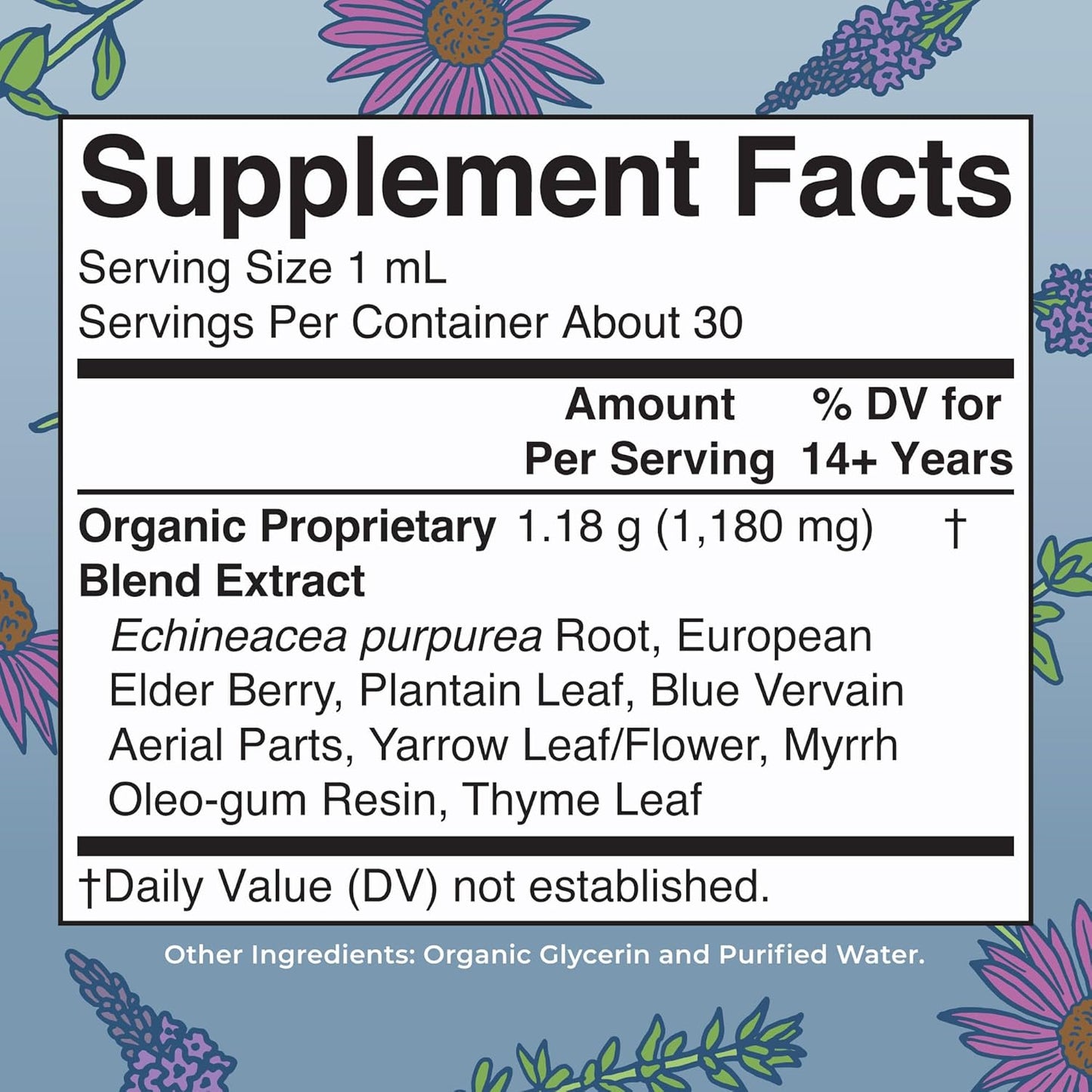 USDA Organic Lymphatic Support Drops with Echinacea & Elderberry - Immune Boosting Supplement for Vegan & Non-GMO Diets - 30 Servings