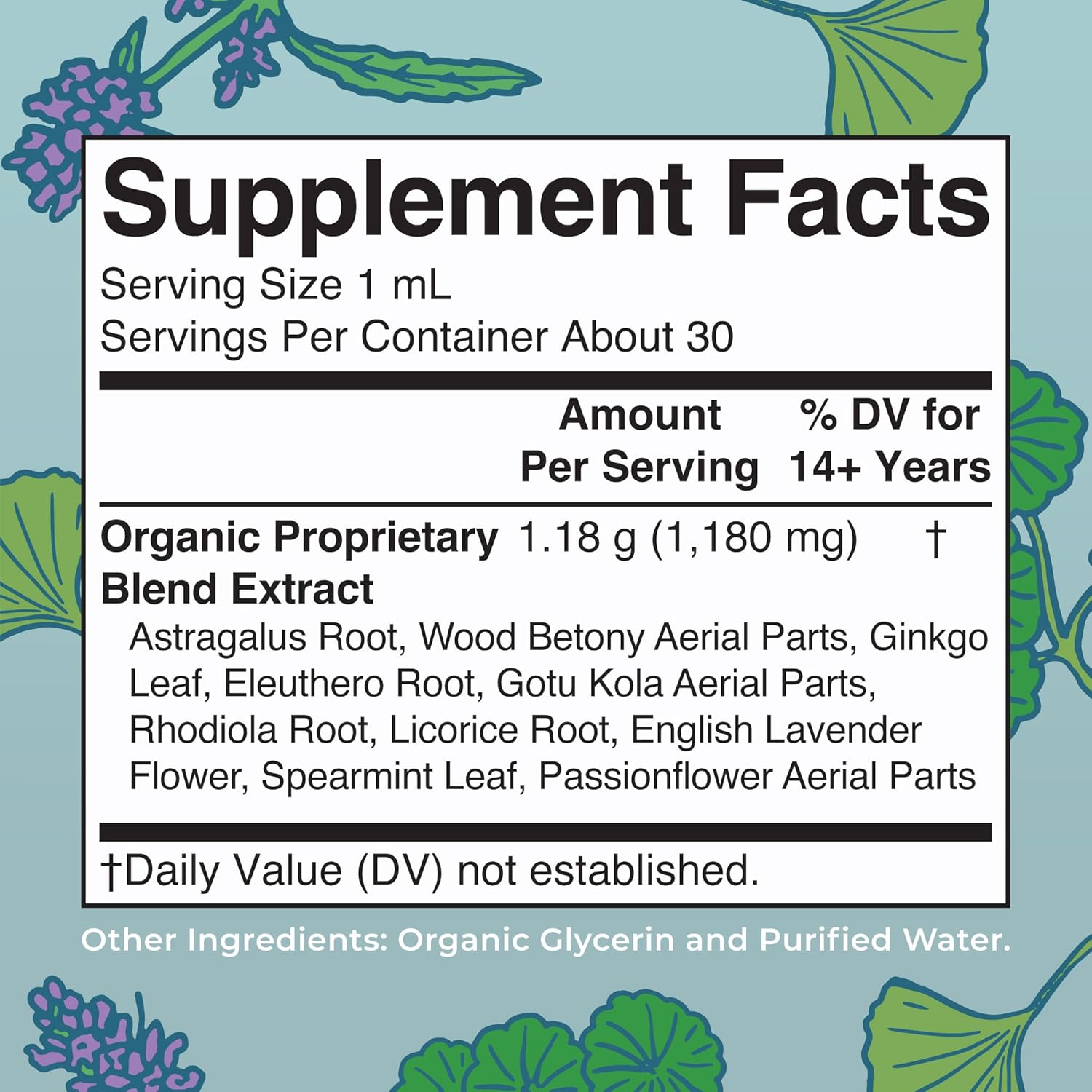 USDA Organic Nootropic Focus Supplement with Ginkgo Biloba for Brain, Memory, and Adrenal Support by MaryRuth Organics
