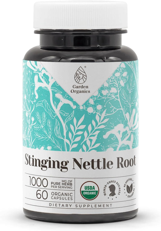USDA Organic Stinging Nettle Root Capsules for Digestive Health - 60 Vegetarian Capsules - Natural Supplement with Organic Ingredients
