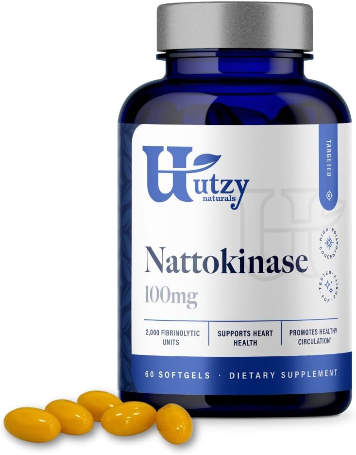 Utzy Naturals Berbercol Supplement with Citrus Bergamot, Berberine, Nattokinase, and Omega 3 Fish Oil - 500mg/100mg
