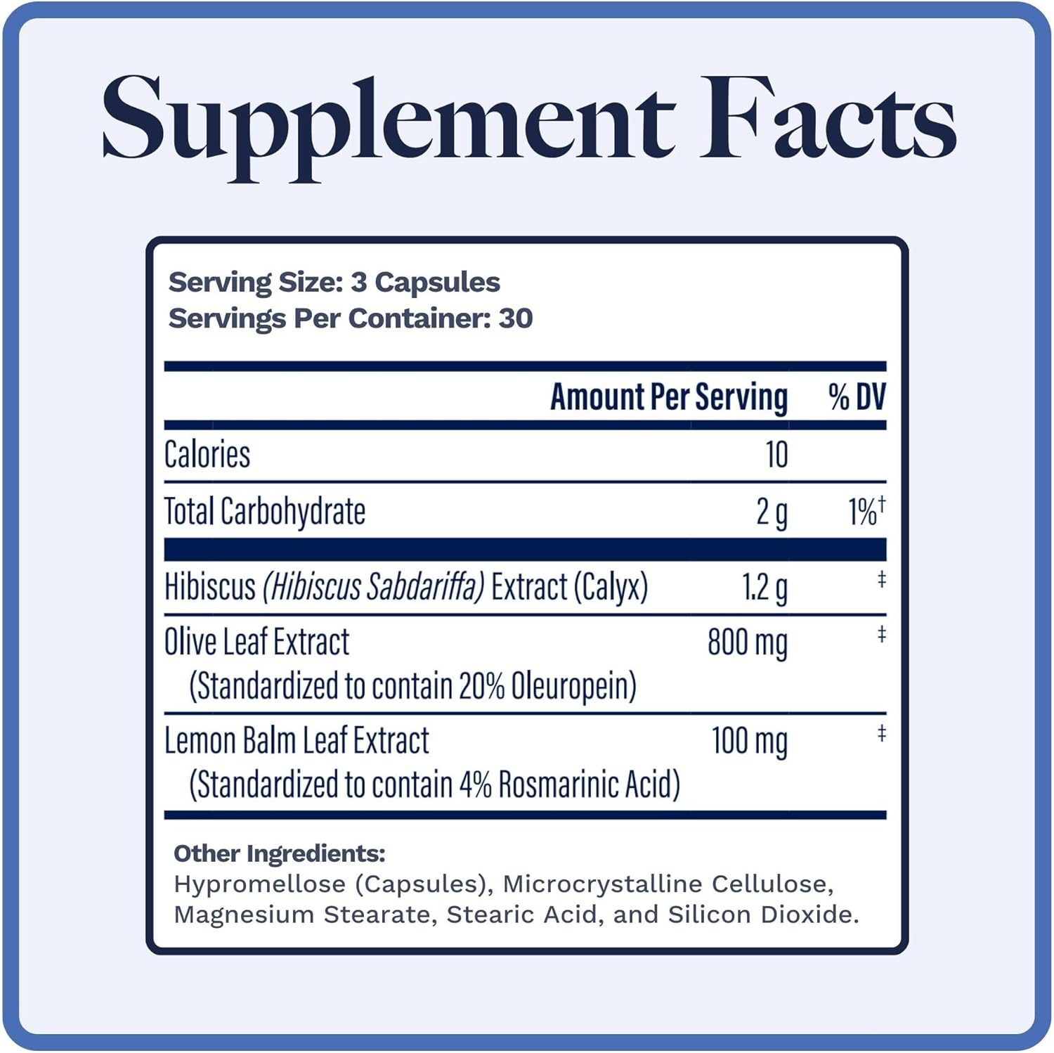 Utzy Naturals Hiburil | Support Healthy Blood Pressure | Olive Leaf, Hibiscus, Lemon Balm Extracts | 30 Servings