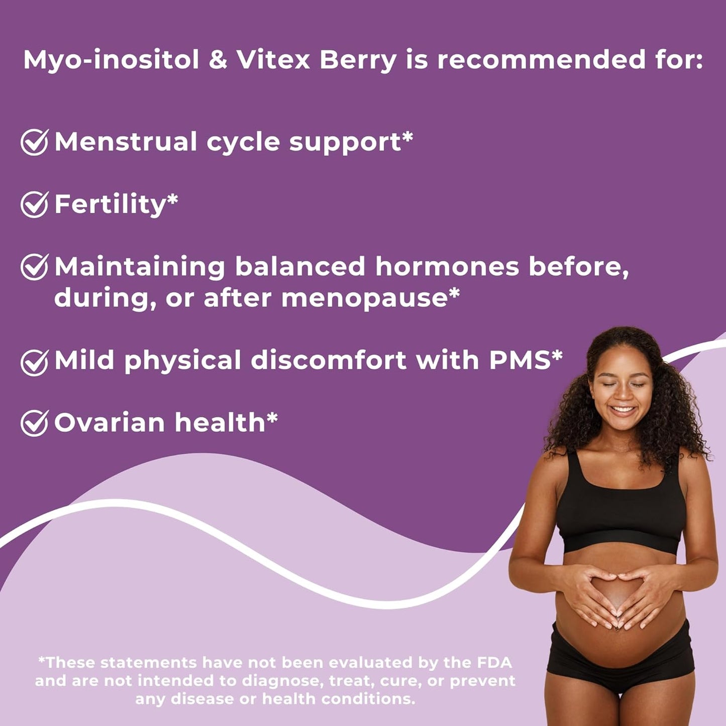 V Bliss Myo-inositol & Vitex Berry Capsules for Women | Hormone Balance, Ovarian & Fertility Support | CoQ10, Alpha-lipoic Acid, Chromium | Healthy Ovulation Support