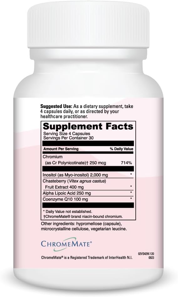 V Bliss Myo-inositol & Vitex Berry Capsules for Women | Hormone Balance, Ovarian & Fertility Support | CoQ10, Alpha-lipoic Acid, Chromium | Healthy Ovulation Support