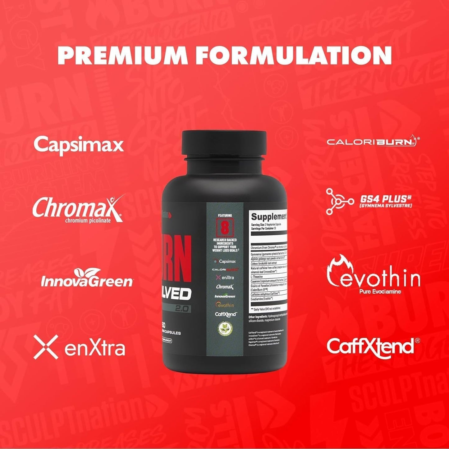 V Shred Sculpt Nation Burn Evolved 2.0 & BCAA Powder Fruit Punch Combo Pack