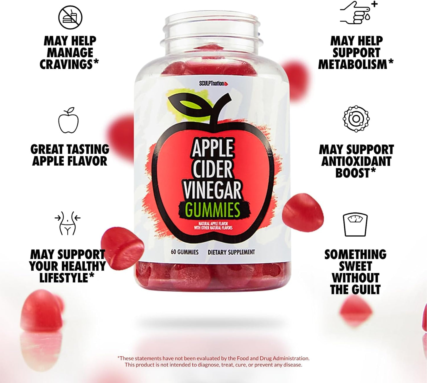 V Shred Sculpt Nation Pre Workout & Apple Cider Vinegar Gummies - Fruit Punch Bundle
