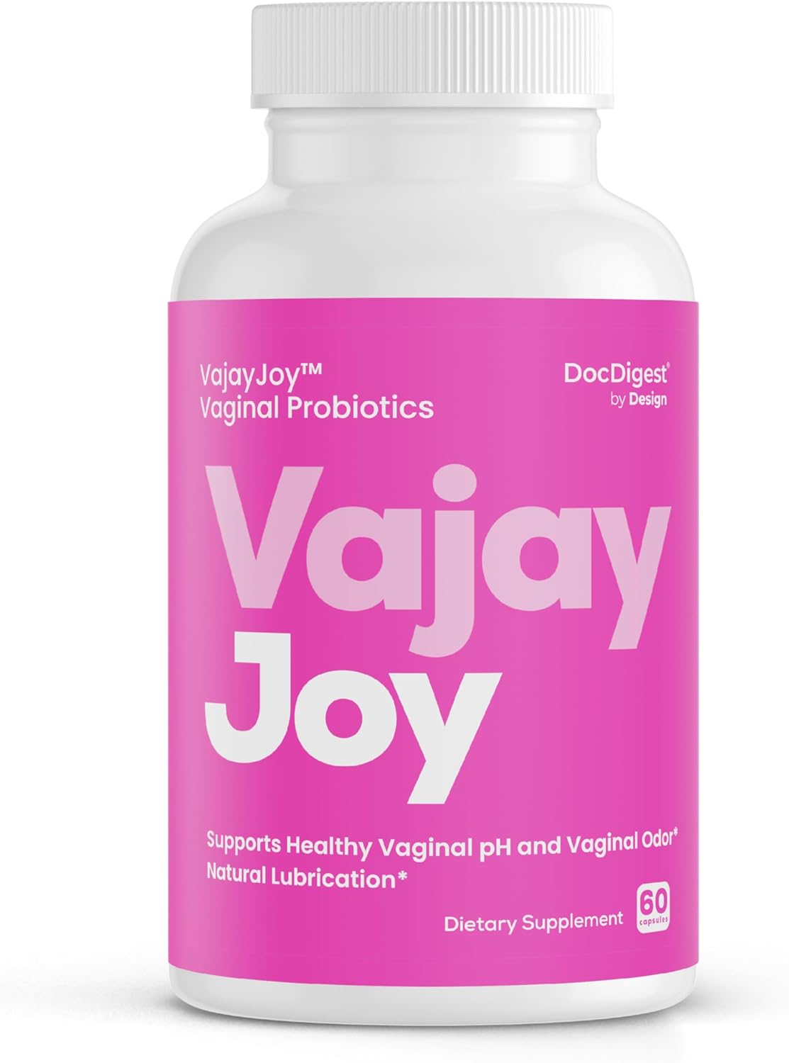 VajayJoy pH Balance Pills - Women's Vaginal Probiotic for pH Regulation, Restores pH Equilibrium & Natural Lubrication - Reduces BV, Yeast Infections, Odor - DocDigest Formula