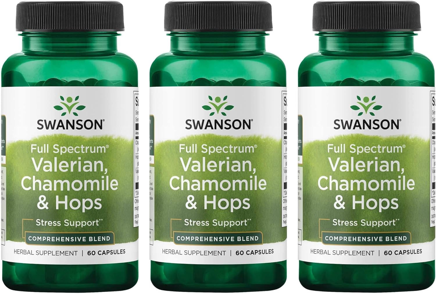 Valerian, Chamomile, and Hops Herbal Supplement for Relaxation and Comfort - Natural Formula for Mind and Body Wellness - 180 Capsules